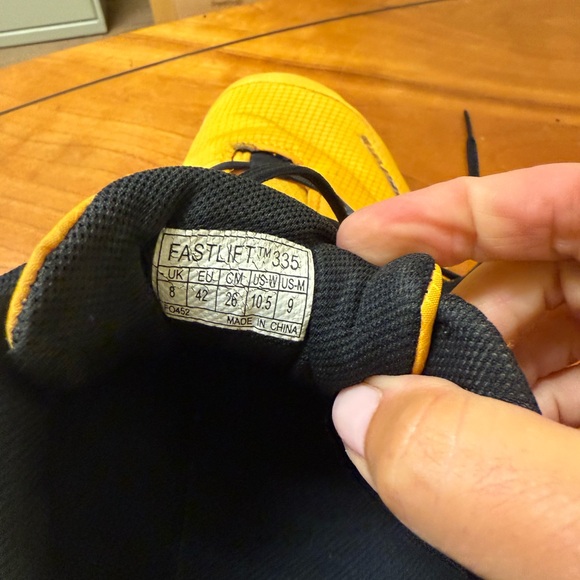 Yellow Athletic Shoes with Black Accents - Picture 5 of 5